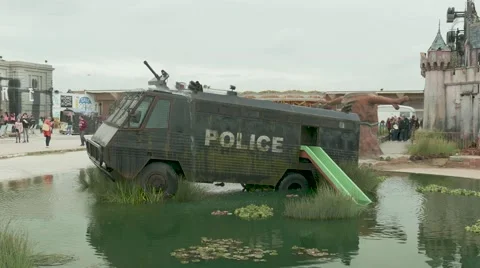 Police Van Vídeo Stock 58103640