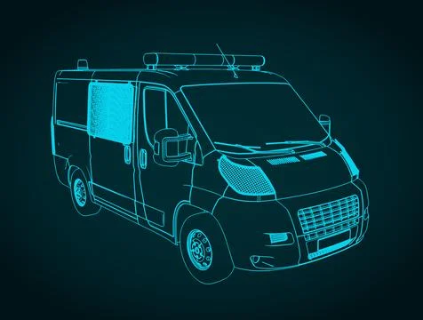 Police van illustration Stock Illustration