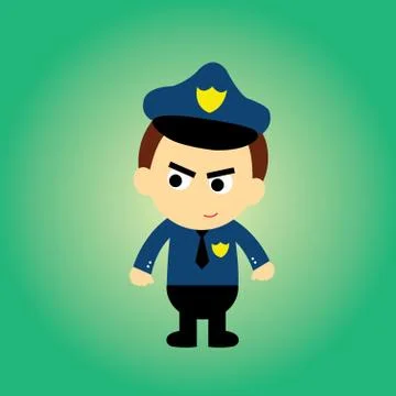 Police vector cartoon Illustrazione stock