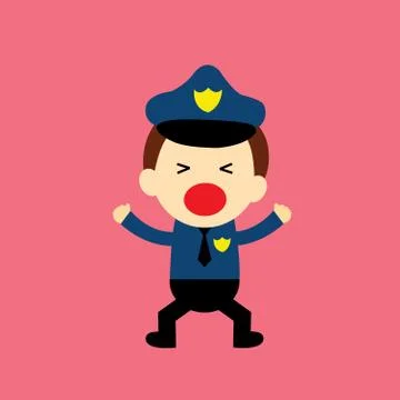 Police vector cartoon Illustrazione stock