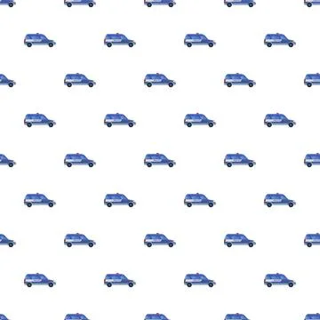Police vehicle pattern representing law enforcement and security Stock Illustration