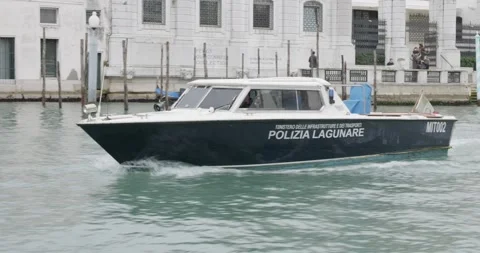 Police in Venice Video stock 221987830