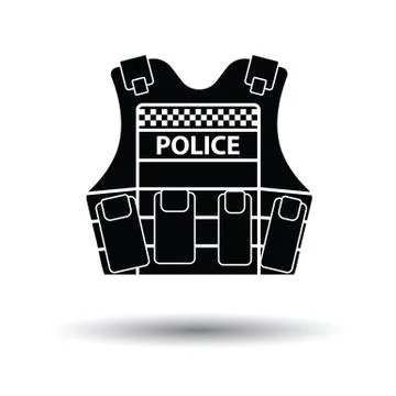 Police vest icon Stock Illustration