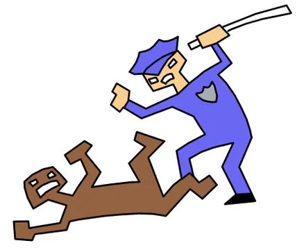 Police violence Stock Illustration