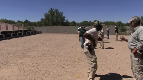 Police Weapon Training(HD)c Stock-Footage 8554134