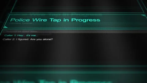 Police Wire Tap capturing a transcript Stock Footage 312481890