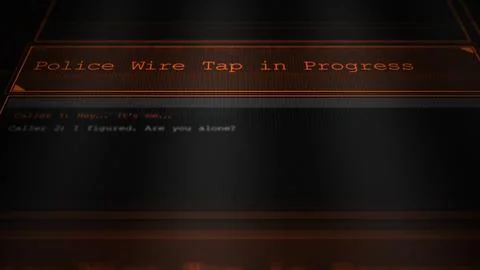 Police Wire Tap capturing a transcript - Retro Version 00147 イラスト素材