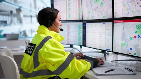 Police Woman Using Computer Stock Footage 339175164