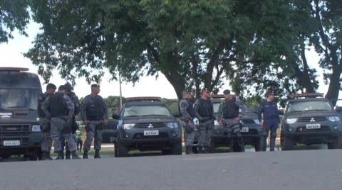 Police in World Cup Stock Footage 39542765