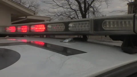 PoliceCarLightBarRedBlue Stock Footage 284861599