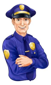Policeman character Stock Illustration