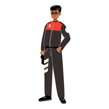 Policeman character. Isolated vector illustration Stock Illustration