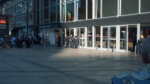 Policeman Cologne Train Station Stock Footage 96469596