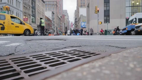 Policeman directs traffic Stock Footage 130848069