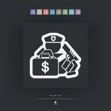 Policeman icon 스톡 일러스트