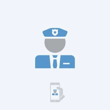 Policeman icon 스톡 일러스트
