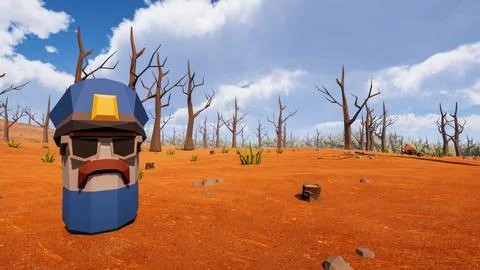 A policeman with a mustache in a virtual setting and with a natural backgro.. Stock-Illustration