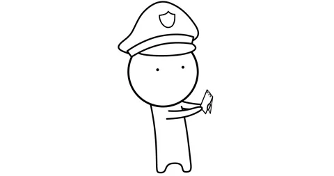 Policeman with a notepad Stock Footage 320722921