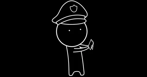 Policeman with a notepad in his hands Stock Footage 320723012
