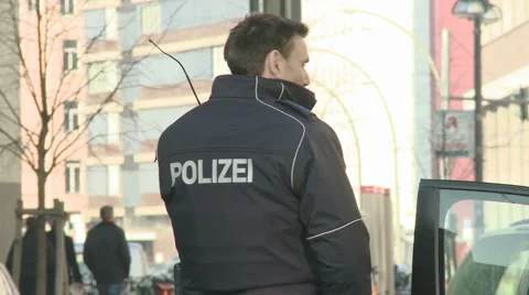 Policeman in the street Video stock 1089398