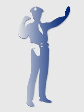 Policeman symbol icon Stock Illustration