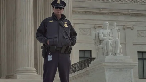 Policeman In Washington DC Stock Footage 83180753