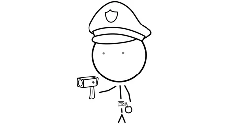 Policeman at work Stock Footage 288606879