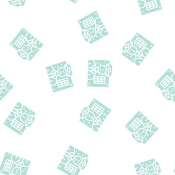 Policeman worker glyph vector seamless pattern black Stock Illustration