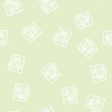 Policeman worker line vector seamless pattern flat Illustrazione stock