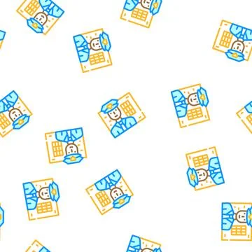 Policeman worker vector seamless pattern Illustrazione stock