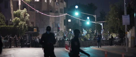 Policemen in face masks at protests Stock Footage 152847894