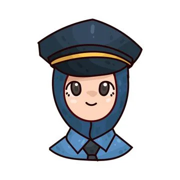 Policewoman illustration Illustrazione stock