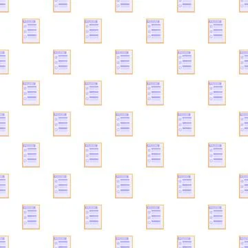 Policies document compliance checklist seamless pattern background Stock Illustration