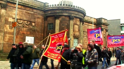 Policing demonstration 4 Stock Footage 1057413