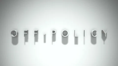 Off-Policy 3D title animation with shadows on a white background Stock Footage 296710061