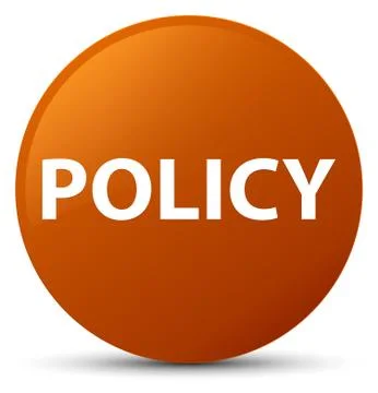 Policy brown round button Stock-Illustration