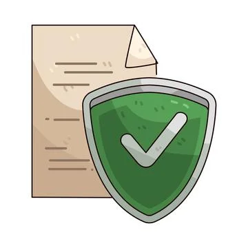 Policy document illustration Illustrazione stock