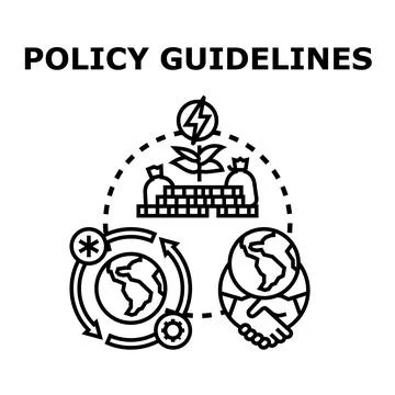 Policy guidelines for global sustainable development and collaboration Stock Illustration
