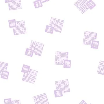 Policy information glyph seamless pattern Stock Illustration