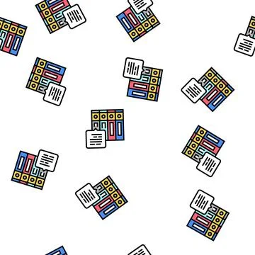 Policy information vector seamless pattern Stock Illustration