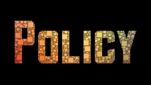 Policy Maker Pixelated Text Morphing Looping Squares With Glitch Effect Vidéo 113882362
