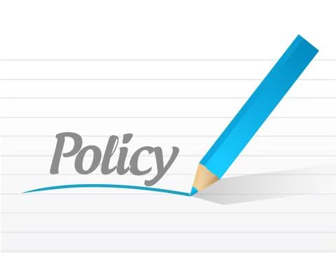 Policy message post illustration design Stock Illustration