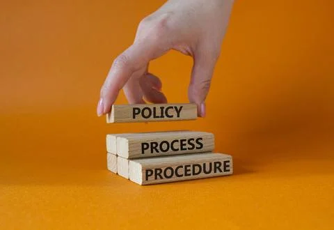 Policy Process Procedure symbol. Concept words Policy Process Procedure on .. Stock Photos