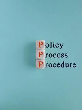 Policy, process, procedure symbol. Foto stock