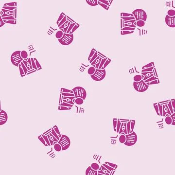 Policy scientist worker glyph seamless pattern 스톡 일러스트