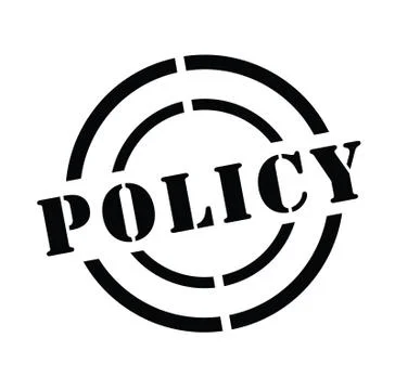 Policy stamp illustration Stock Illustration