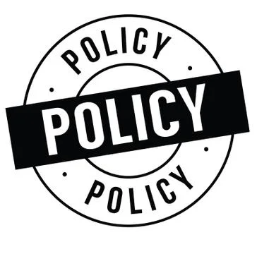 Policy stamp on white 스톡 일러스트