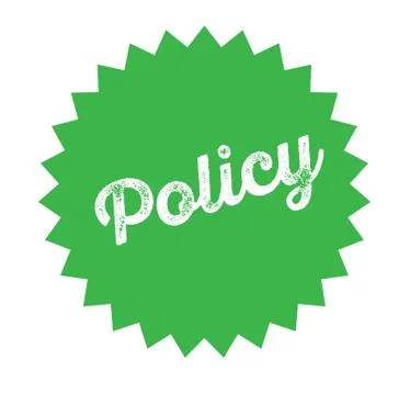 Policy stamp on white Stock Illustration