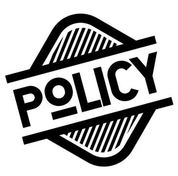 Policy stamp on white Ilustração Stock
