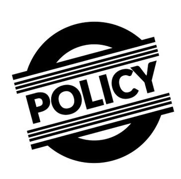 Policy stamp on white Stock Illustration